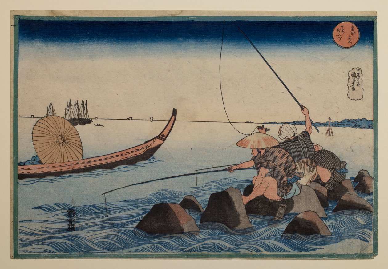 Teppōzu, de la série « Lieux célèbres de la capitale orientale » - Utagawa Kuniyoshi