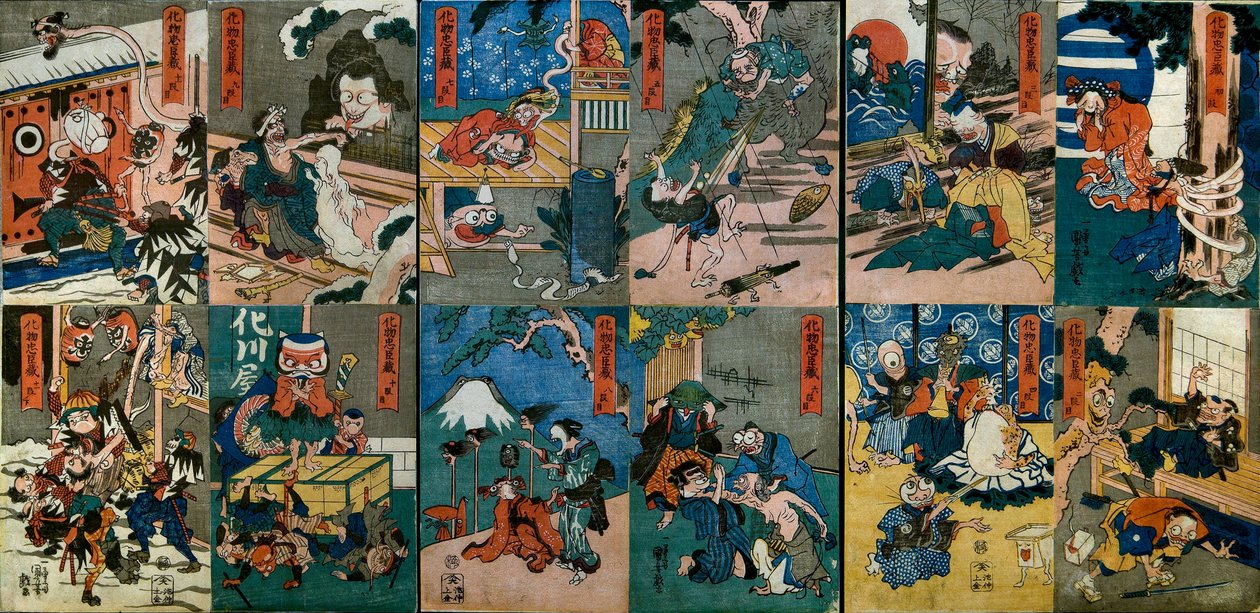 Le Chūshingura des monstres (Bakemono Chūshingura), c.1839-42 - Utagawa Kuniyoshi