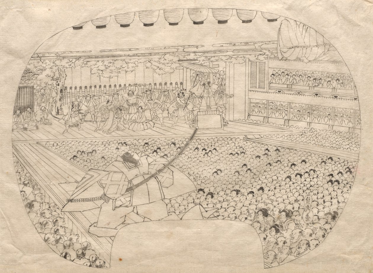 Intérieur du théâtre Kabuki - Utagawa Sadahide