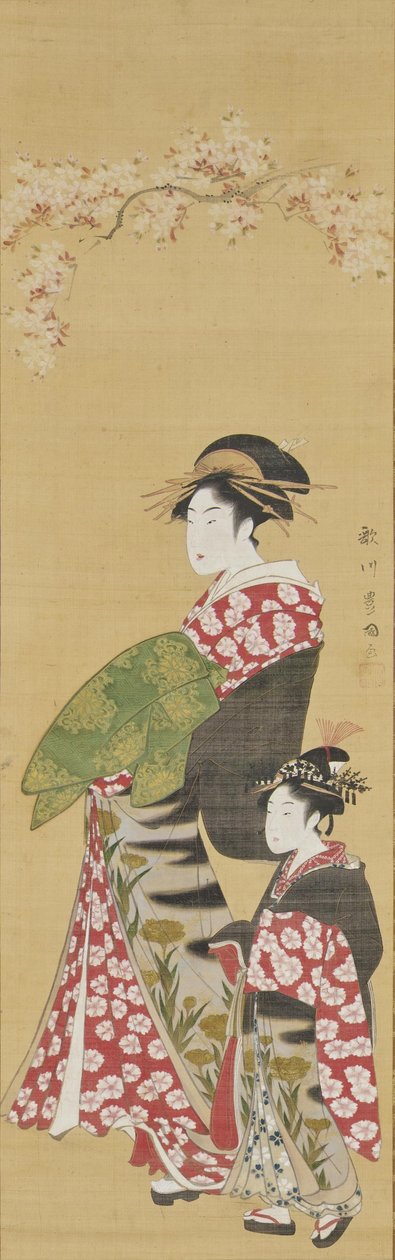 Kurtisanen unter Kirschblüten - Utagawa Toyokuni