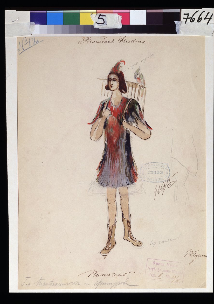 Dessin de costume pour l