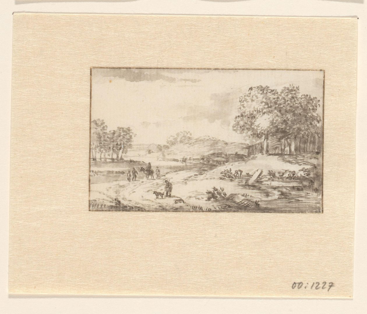 Paysage avec cavalier sur un chemin sablonneux - Valentijn (possibly)