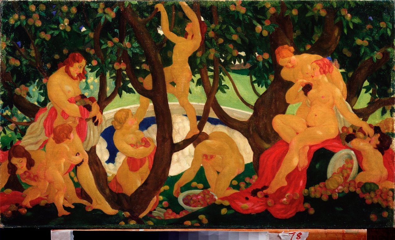 Partage des pommes (Peinture de Valentin Alexandrovich Yakovlev) - Valentin Alexandrovich Yakovlev