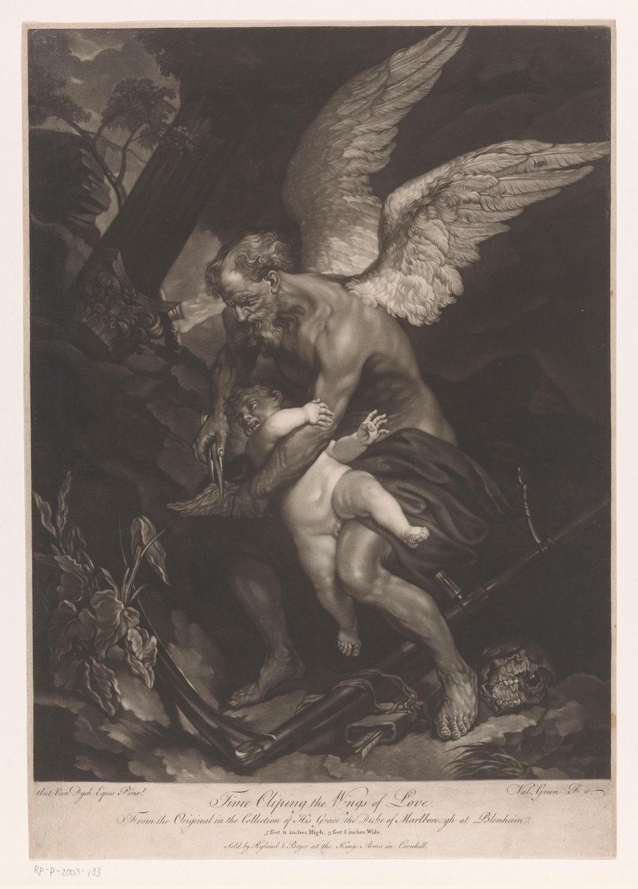 Le Père Temps coupe les ailes de Cupidon - Valentine Green