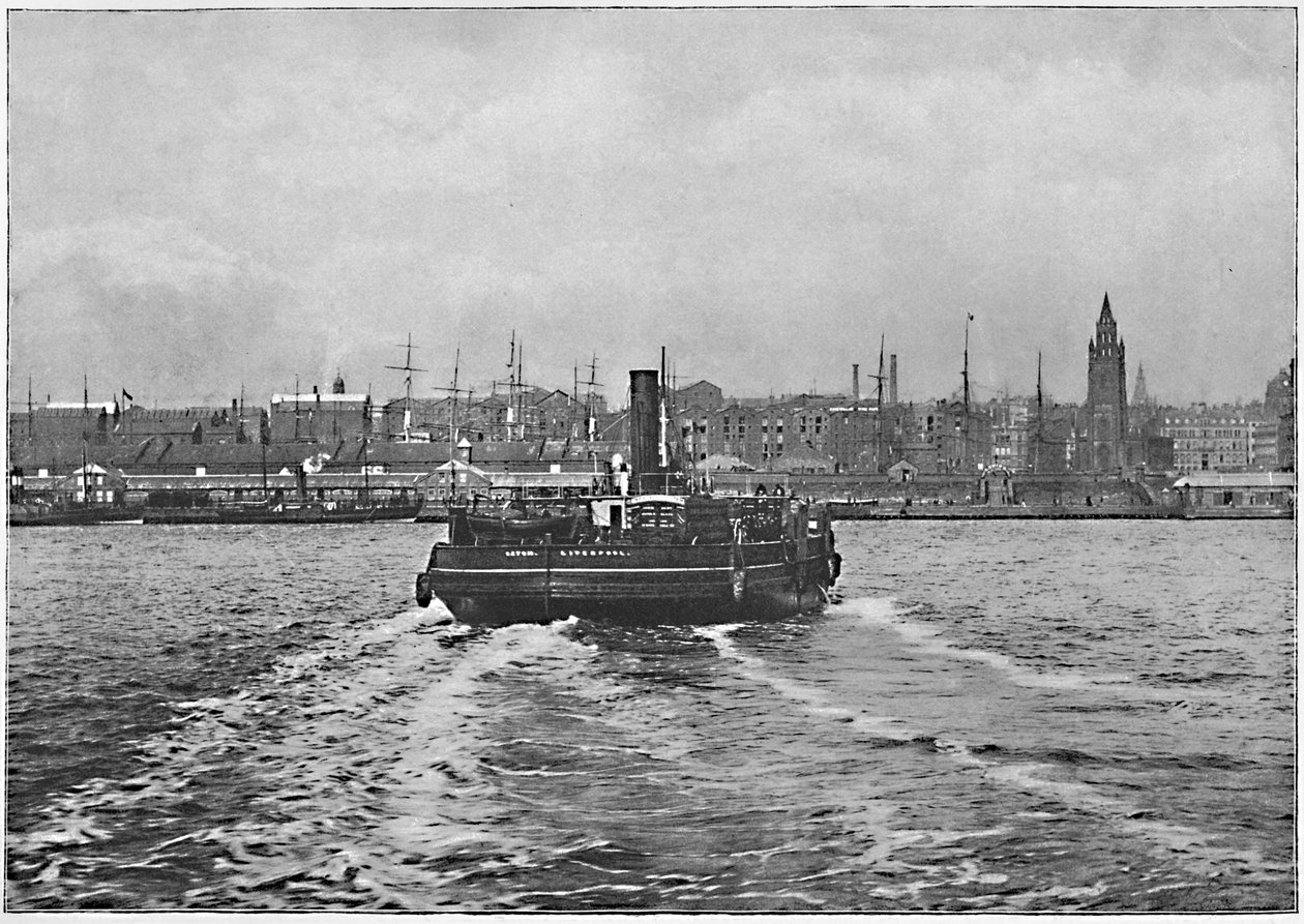 Liverpool, depuis la Mersey, vers 1896 - Valentine and Sons Ltd