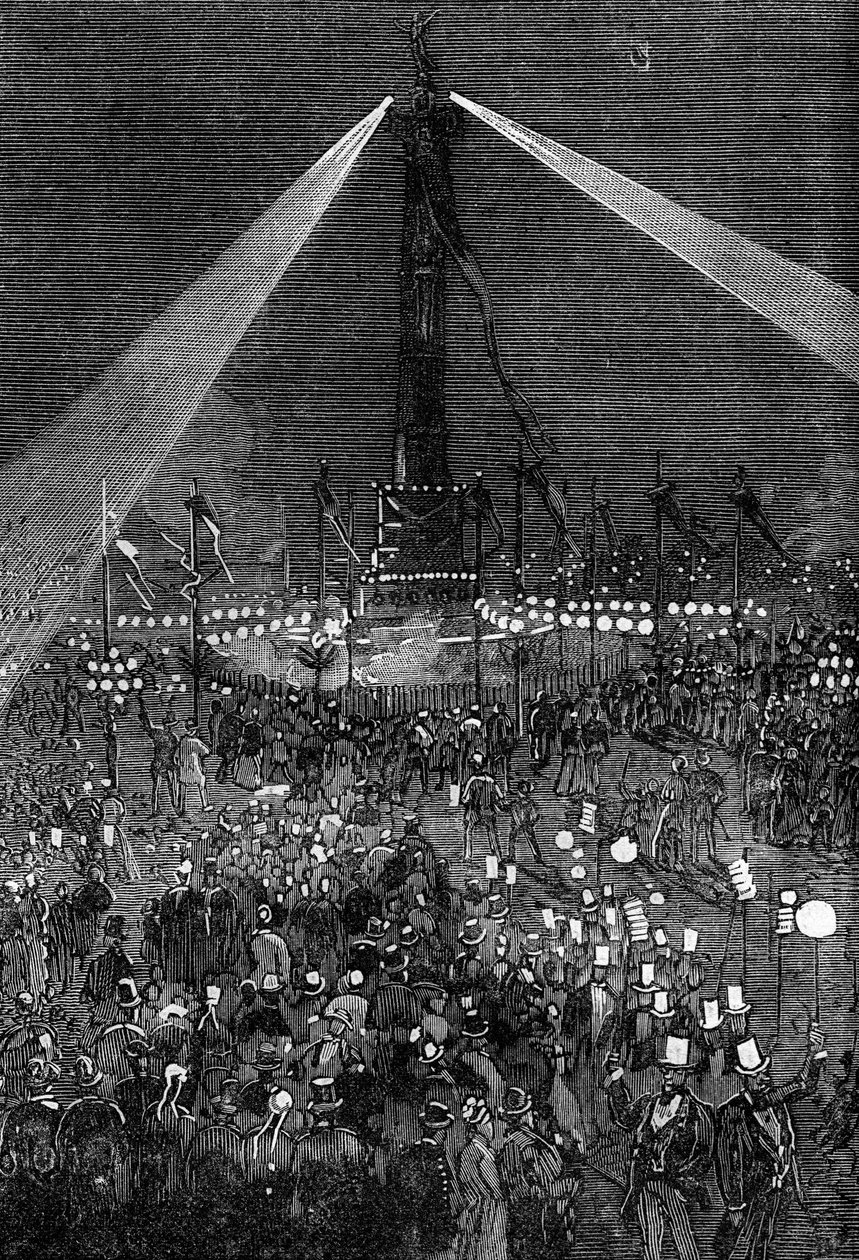 Illumination de la Place de la Bastille à Paris - Valnay Pere et fils