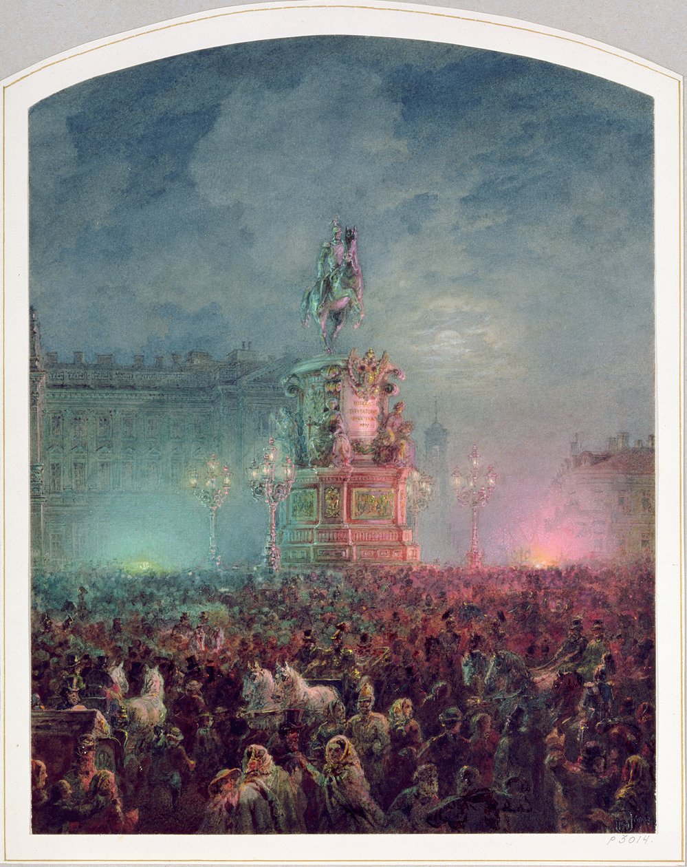 Le Dévoilement du Mémorial de Nicolas Ier à Saint-Pétersbourg, 1857 - Vasili Semenovich Sadovnikov