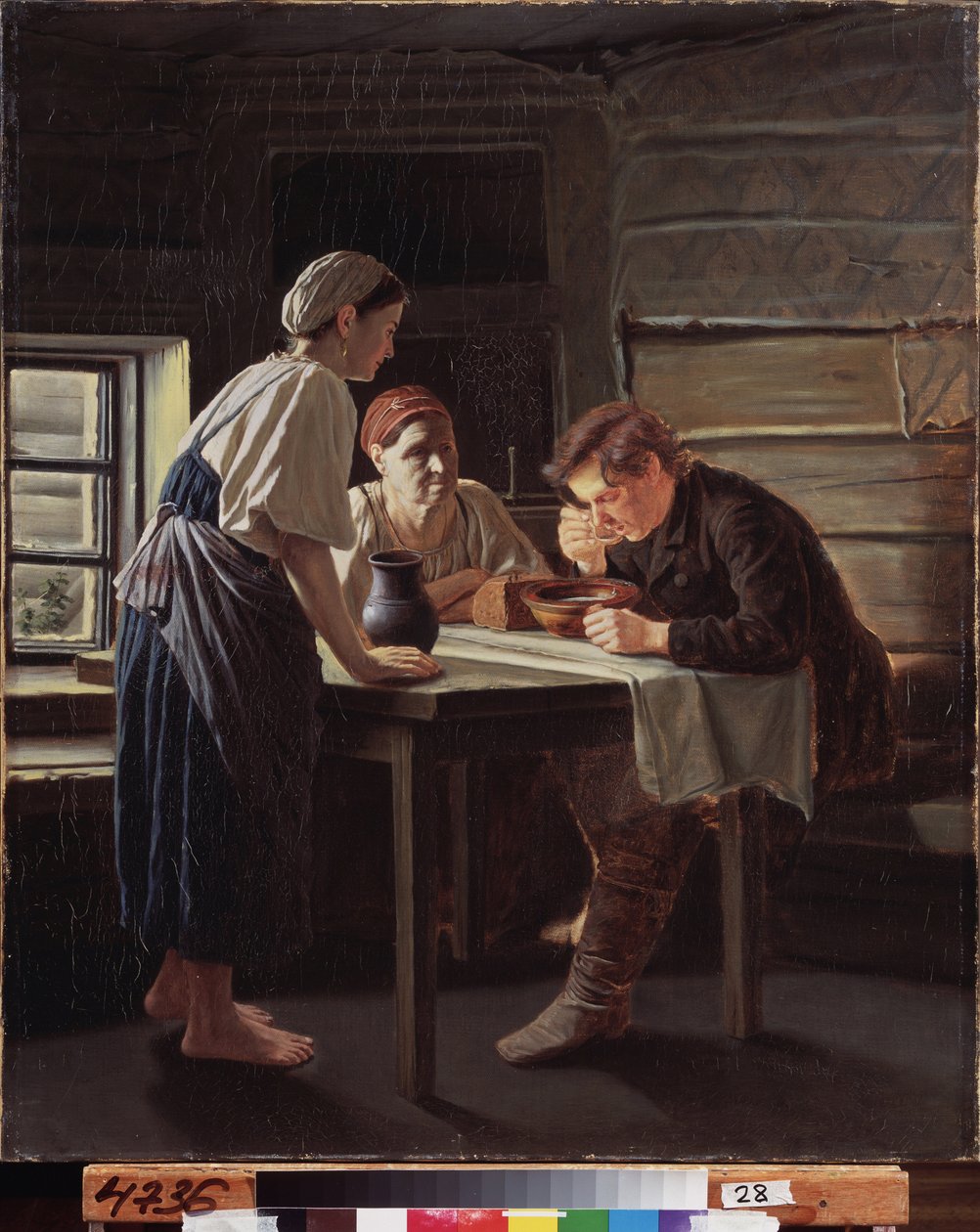 La réception du pèlerin - Vasili Grigorevich Perov