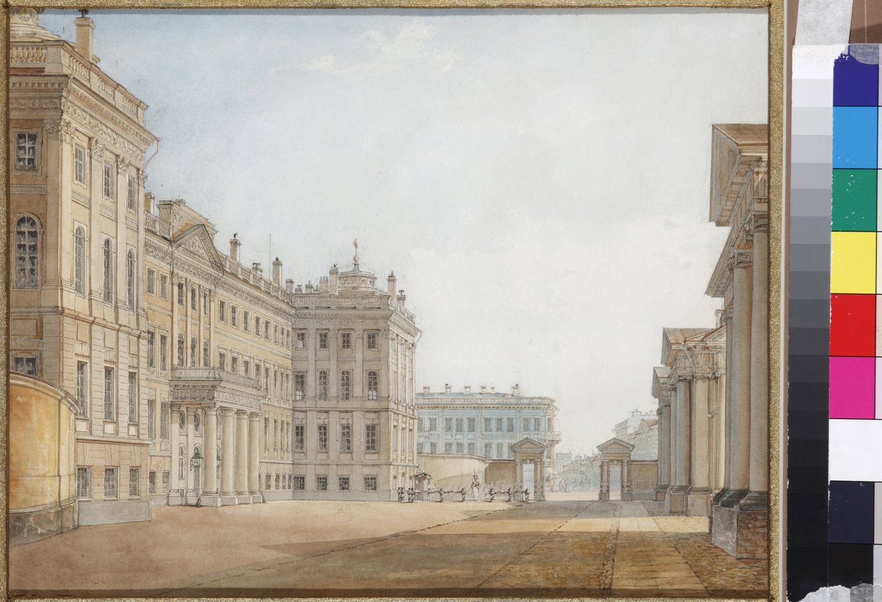 Vue du palais Anichkov à Saint-Pétersbourg - Vasili Semenovich Sadovnikov
