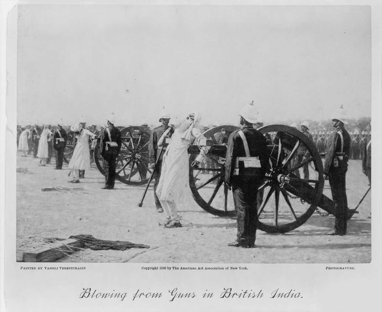 Exécution par canon en Inde britannique, vers 1890 - Vasili Vasilievich Vereshchagin