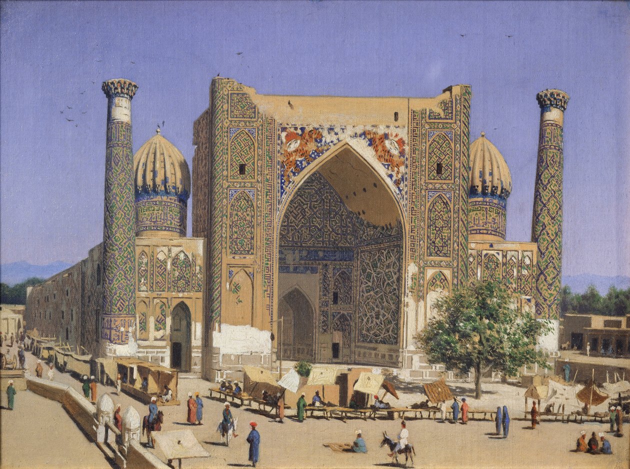 La madrasa Sherdar sur la place du Registan à Samarcande, 1869-1870 - Vasili Vasilievich Vereshchagin