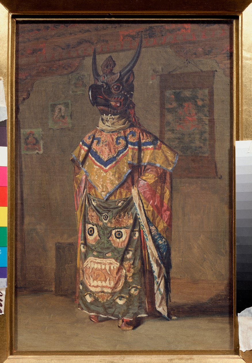 Un lama à une fête bouddhiste dans le monastère de Rumtek à Sikkim - Vasili Vasilievich Vereshchagin