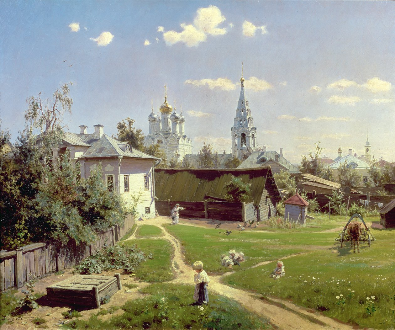 Une petite cour à Moscou, 1878 - Vasilij Dmitrievich Polenov