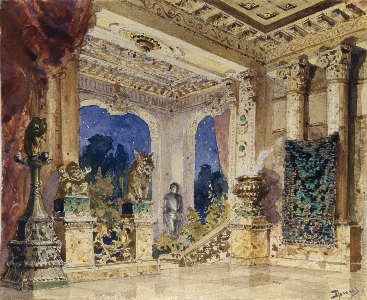 Décor de scène pour l