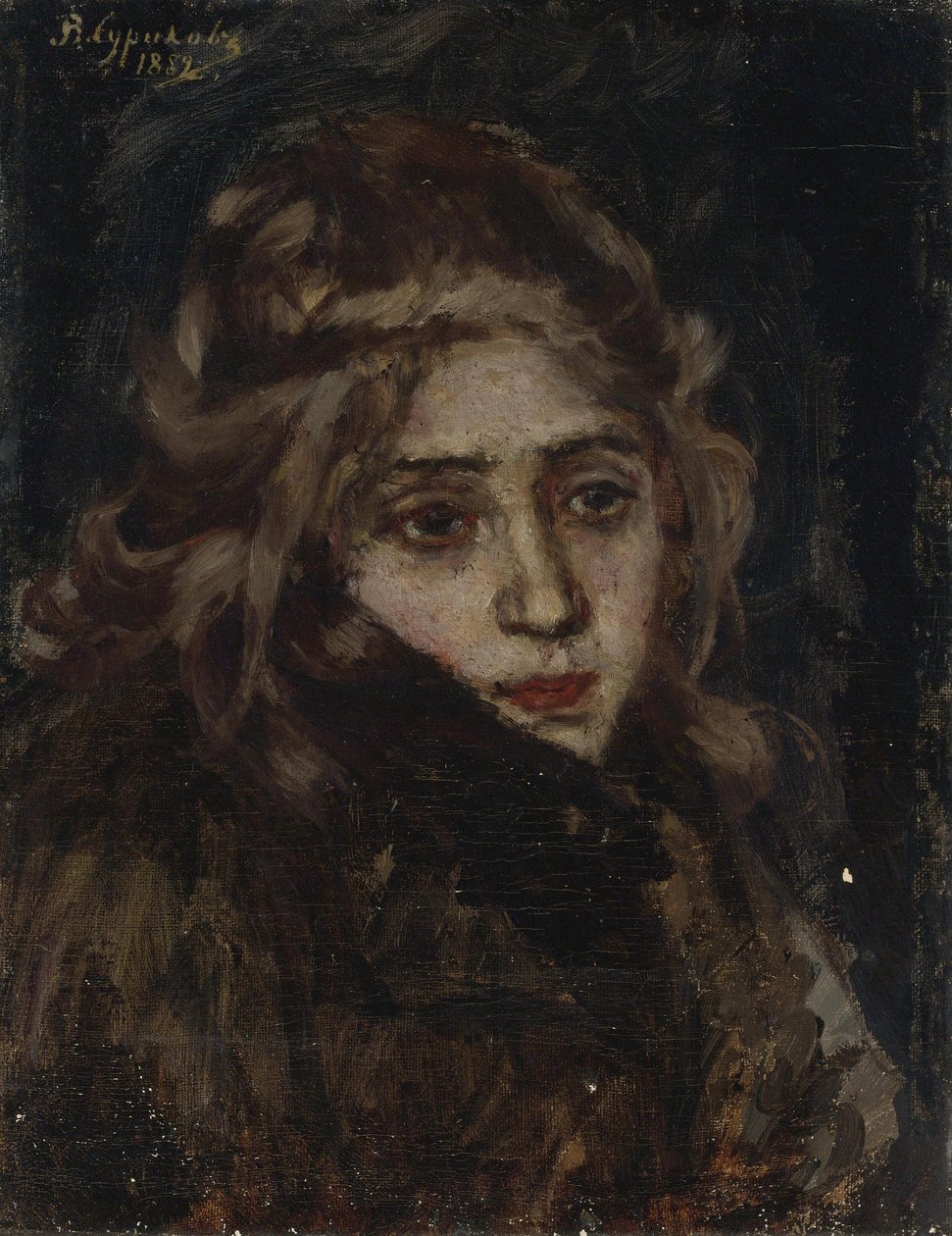 Princesse Maria Alexandrovna Menchikova. Étude pour Menchikov à Berezov, 1882 - Vasilij Ivanovic Surikov