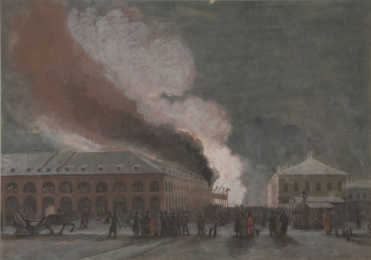 Incendie dans les rangées de commerce de sel - Georg Wilhelm Timm