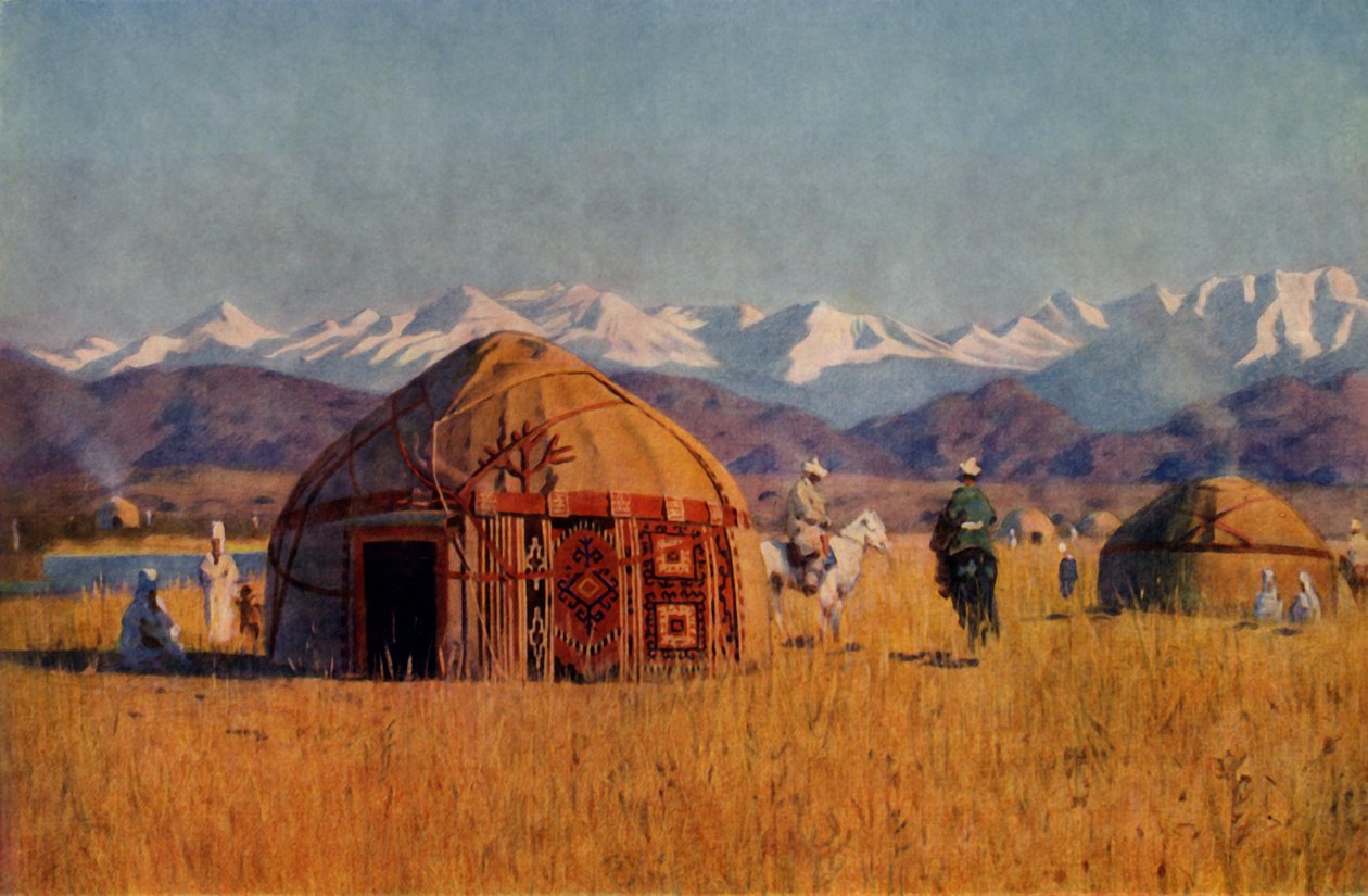 Yourte kirghize près de la rivière Chu, 1869-1870, 1965 - Vasily Vereshchagin