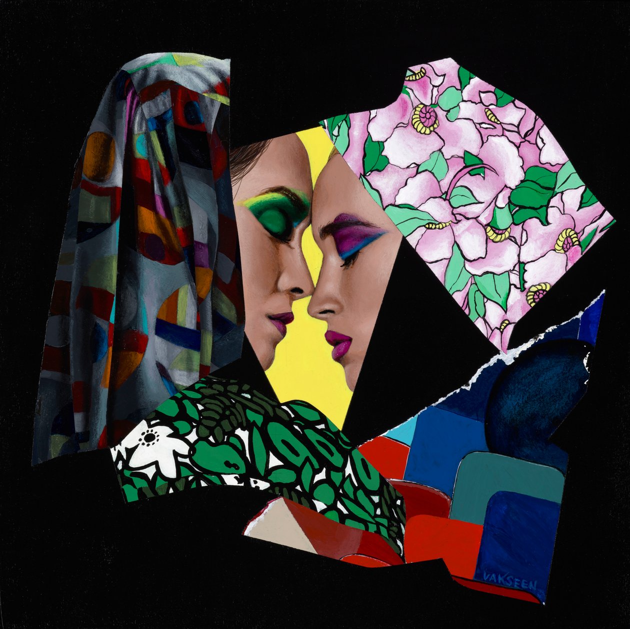 Maillage complexe, 2019 (acrylique sur bois) - Vaskeen Vaskeen