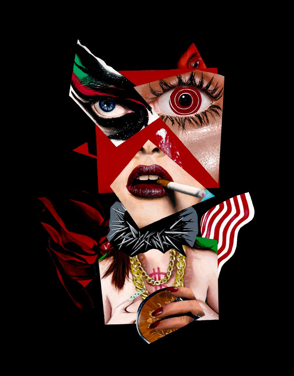 Luci XV, 2017 (Acrylique sur bois) - Vaskeen Vaskeen