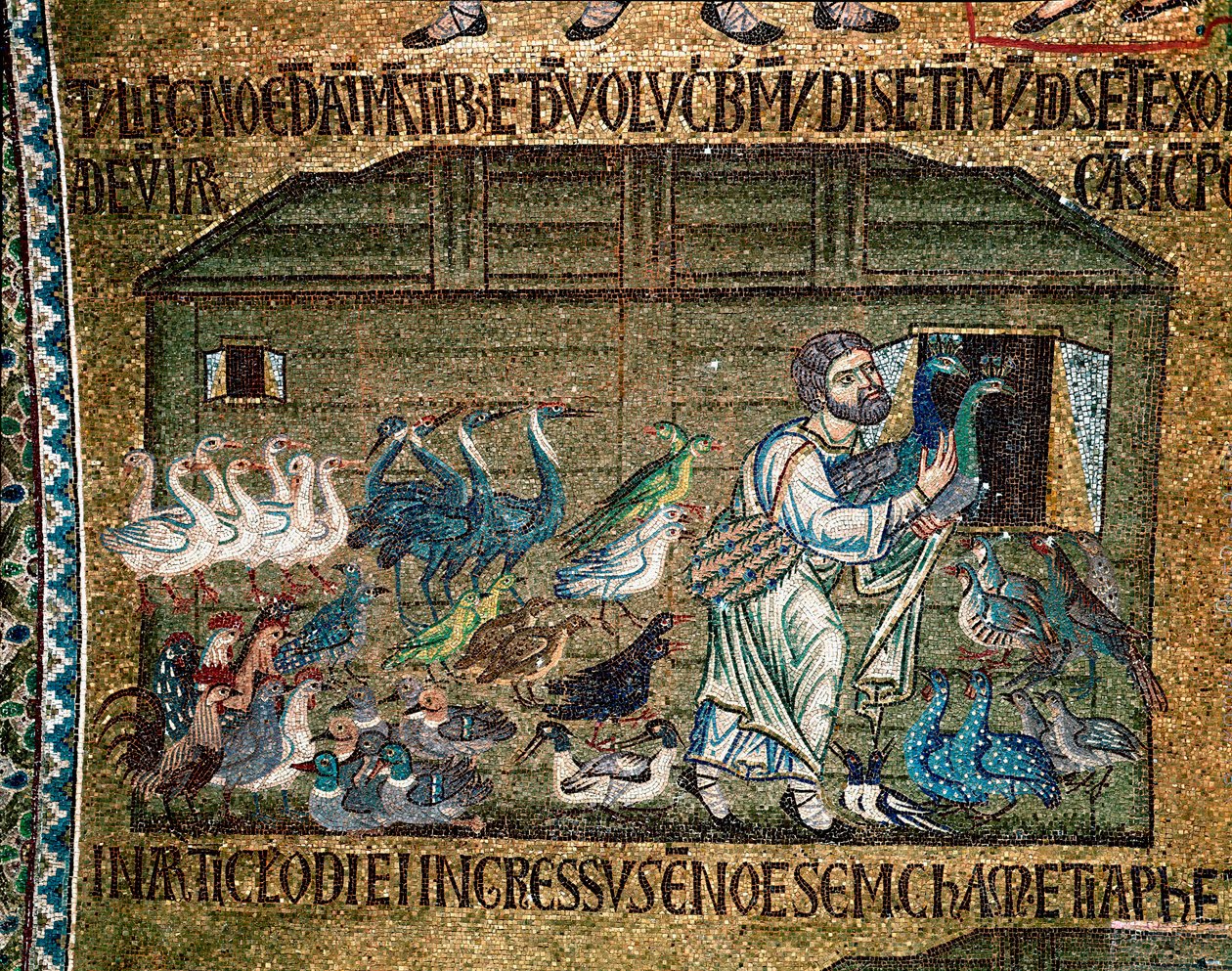 Architecture byzantine : "Noé amenant les animaux dans l