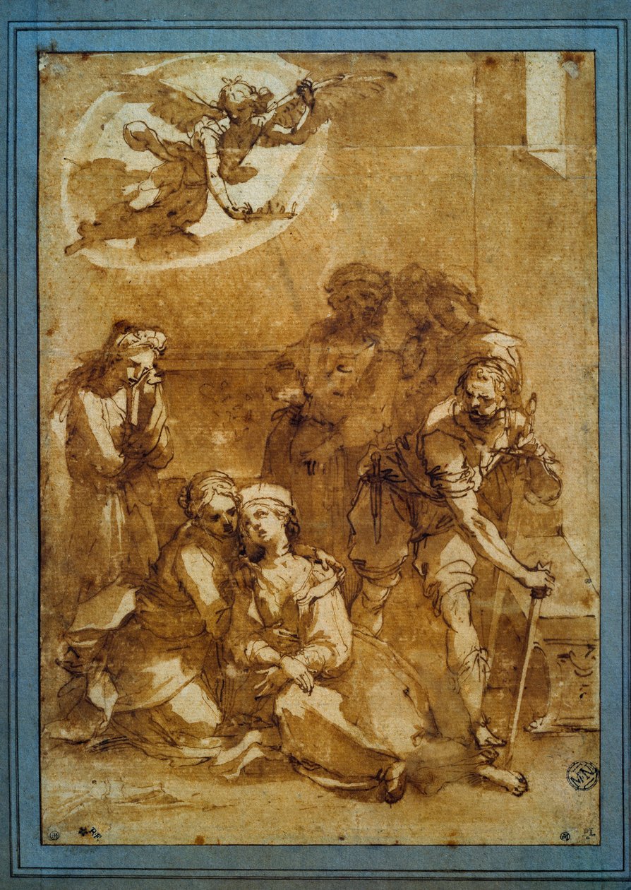 La Mort de Sainte Cécile (détail) - Ventura di Arcangelo Salimbeni