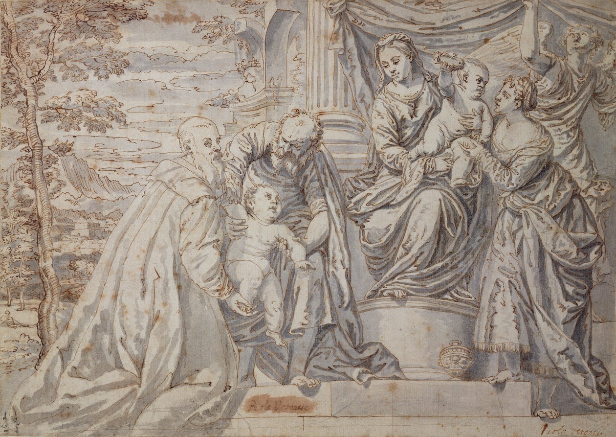 Figures sur une terrasse - Paolo Veronese