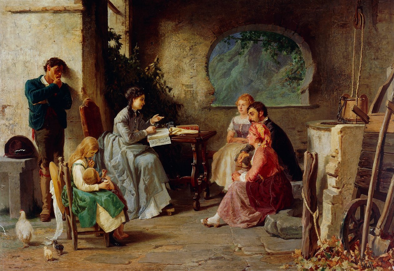Leçon de botanique, par Vespasiano Bignami dit Vespa, Italie - Vespasiano Bignami
