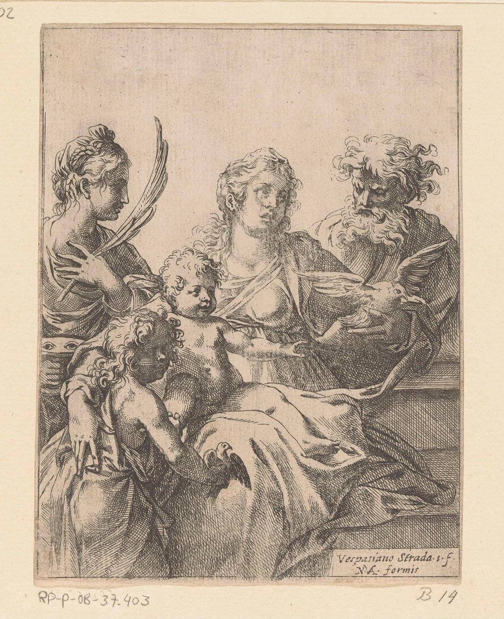 Sainte Famille avec Jean-Baptiste et Élisabeth - Vespasiano Strada