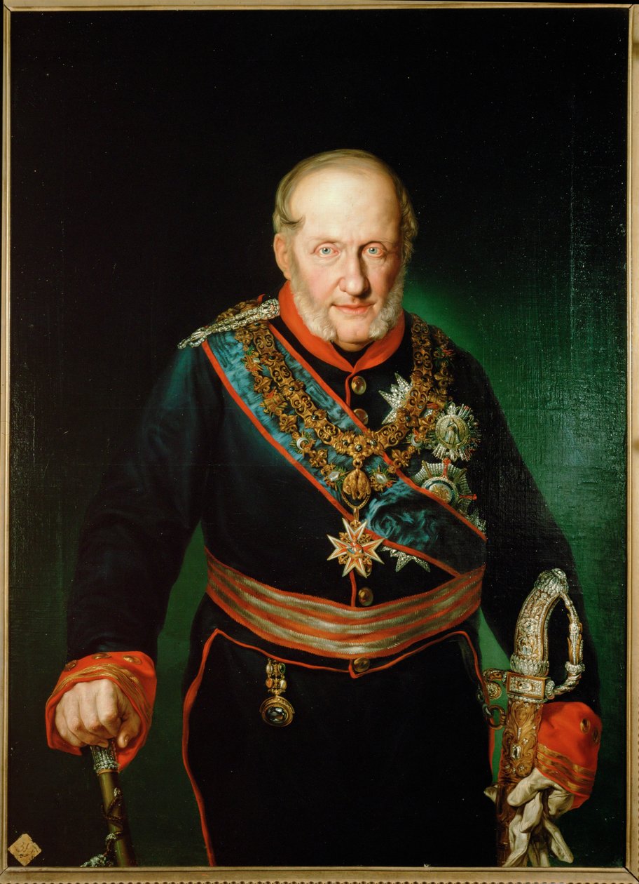 Francisco I de Borbon, roi de Sicile (peinture sur toile) - Vicente Lopez y Portana
