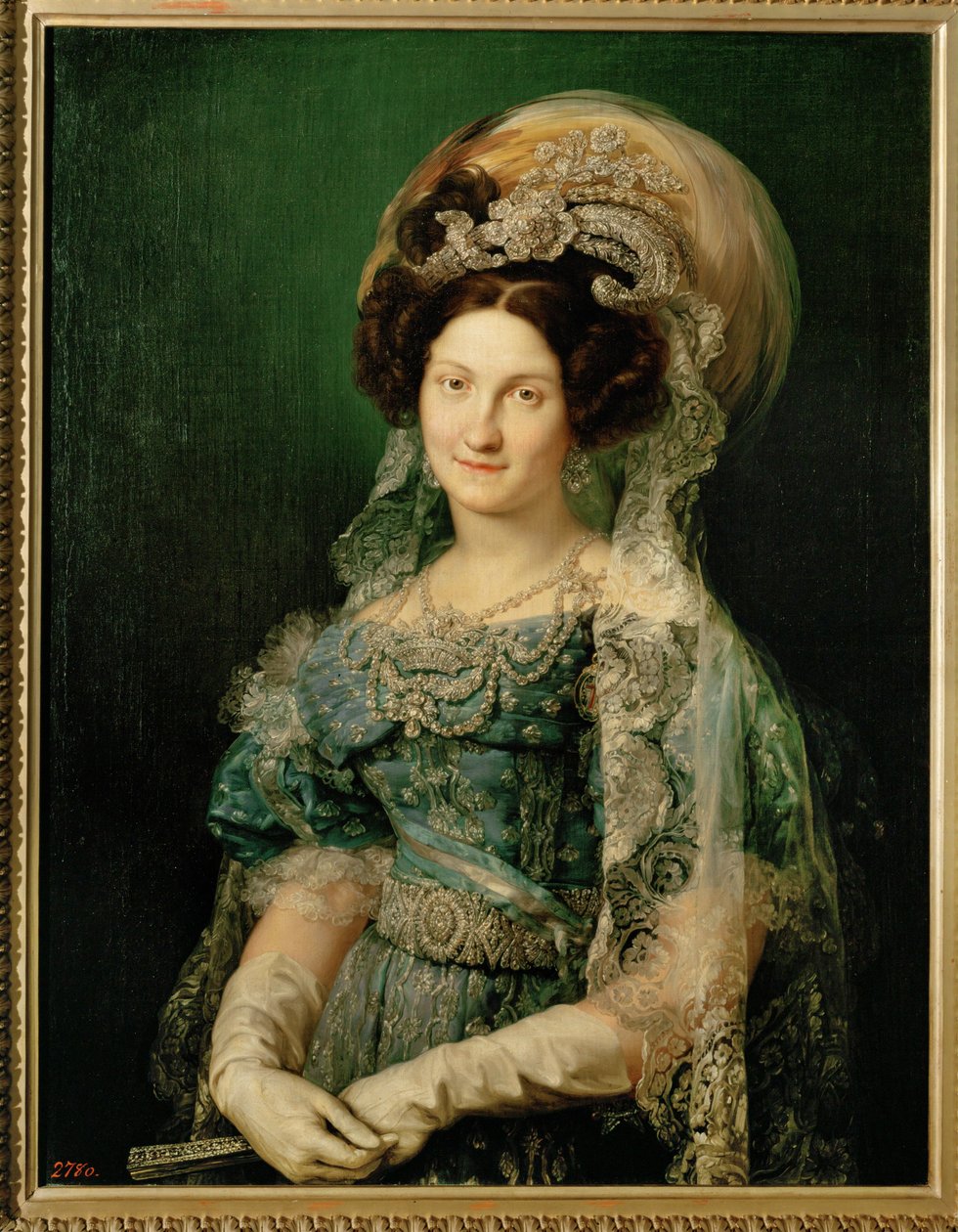 Maria Christina de Bourbon, quatrième épouse de Fernando VII (peinture sur toile) - Vicente Lopez y Portana