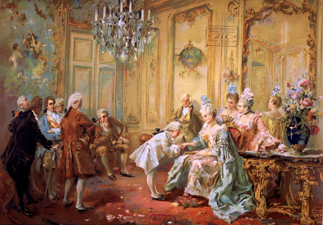 Mozart et Mme de Pompadour, c.1900 - Vicente de (after) Paredes