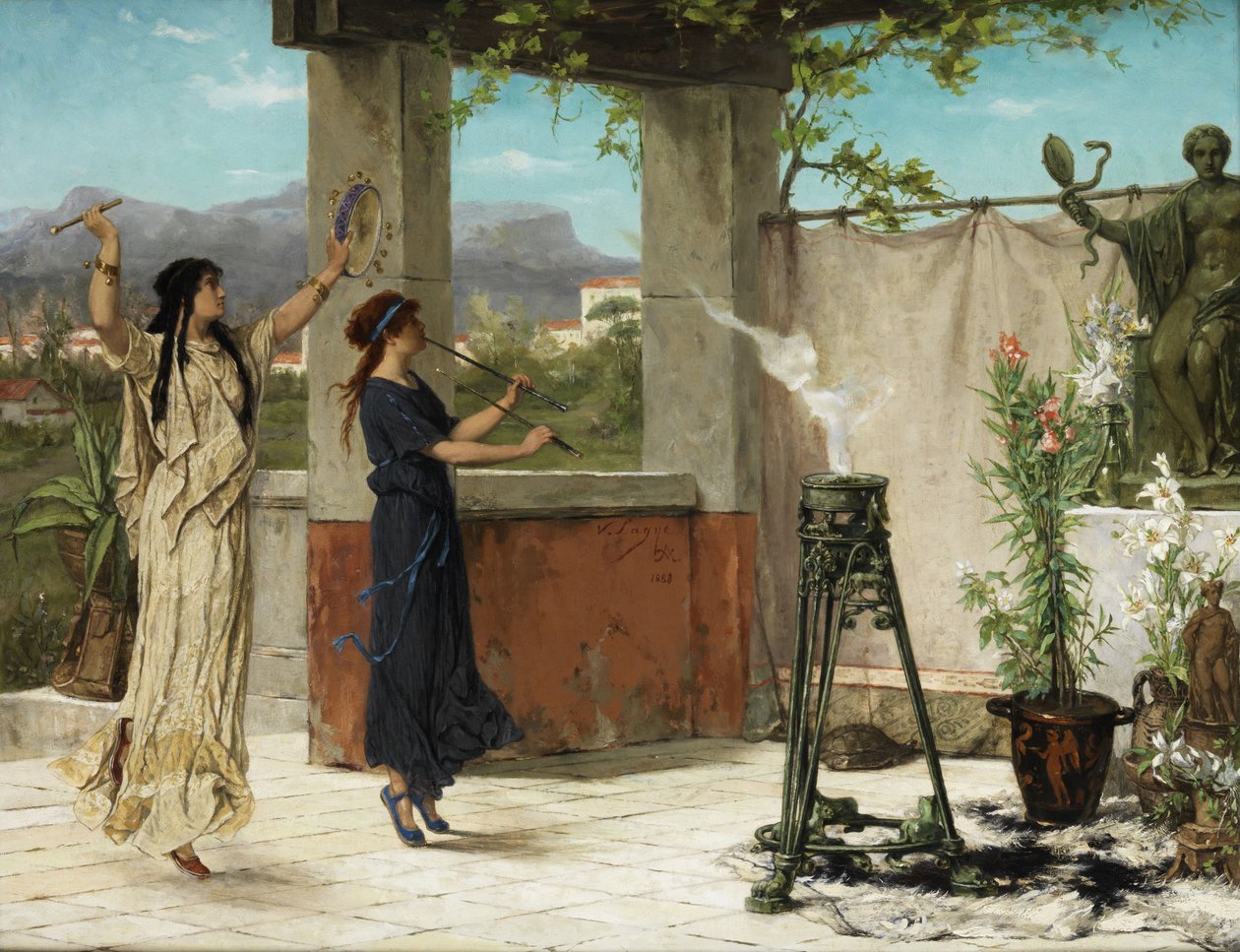 Jeune femme se reposant sur un banc de parc - Victor Lagye