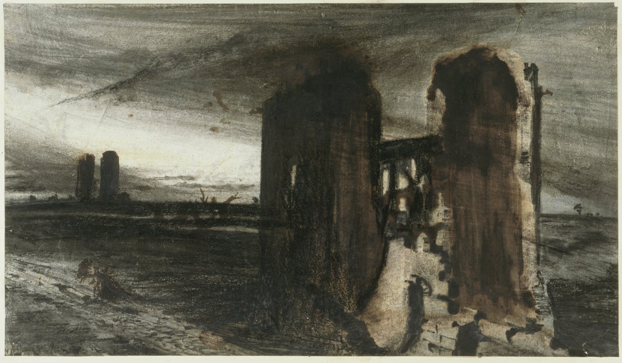 Ruines dans un paysage, 1870 - Victor Hugo