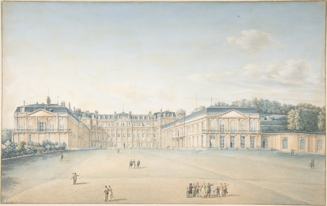 Cour de château de Saint-Cloud - Victor Jean Nicolle