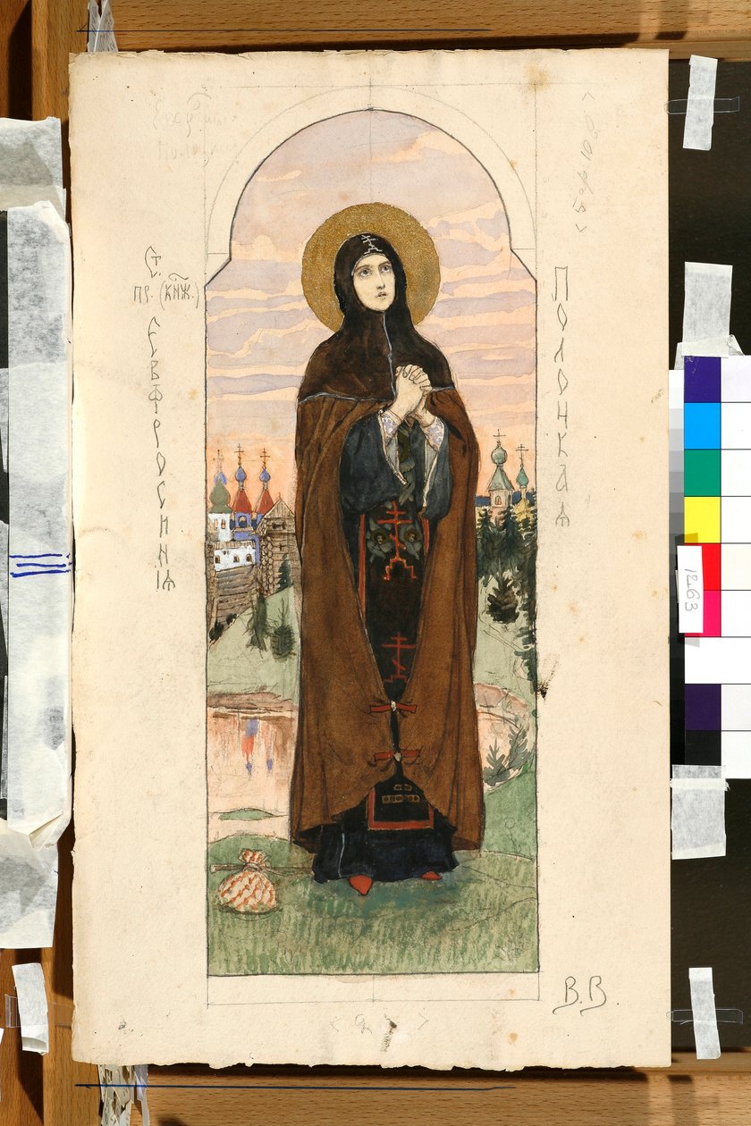 Portrait de Euphrosyne de Polotsk - Victor Mikhailovich Vasnetsov