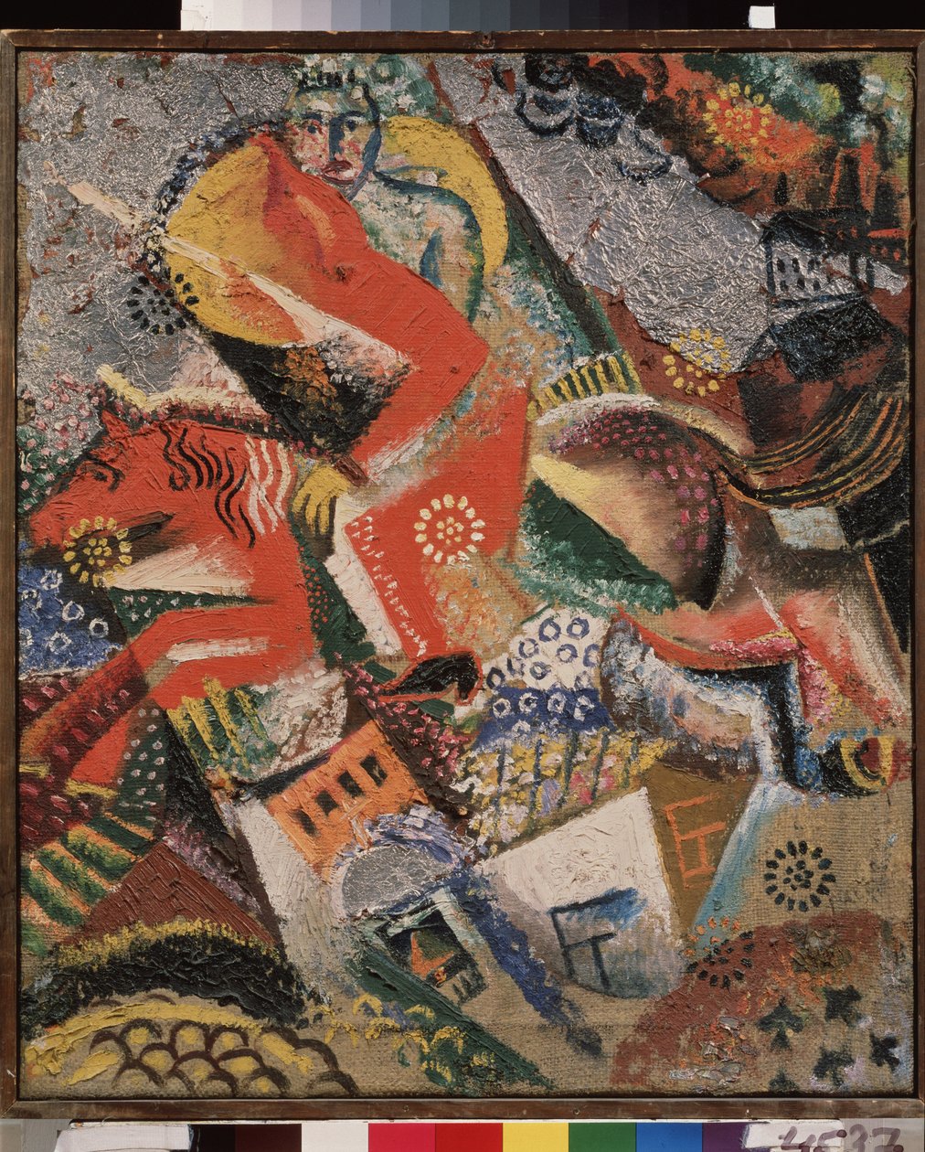 Composition avec un cavalier rouge - Victor Nikandrovich Palmov