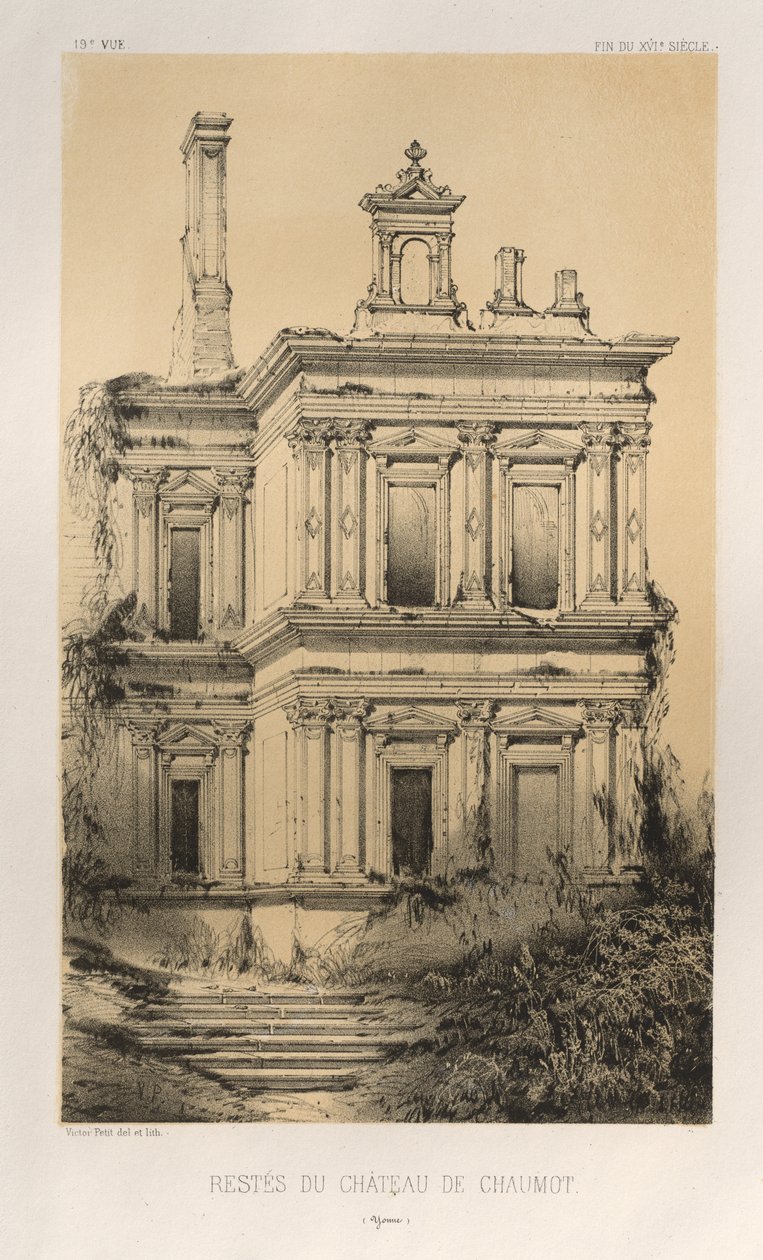 Restes du Château de Chaumot, Yonne - Victor Petit