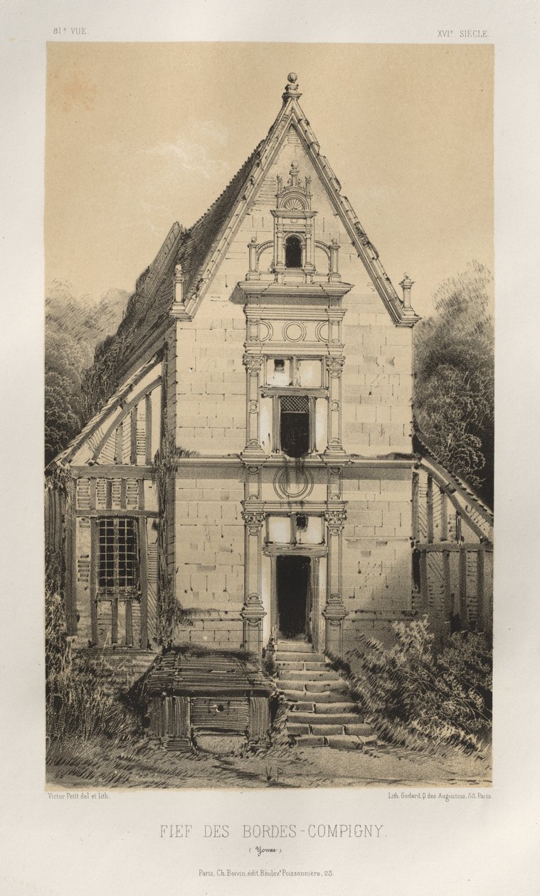 Pl. 81, Fief des Bordes-Compigny Yonne, 1860 - Victor Petit