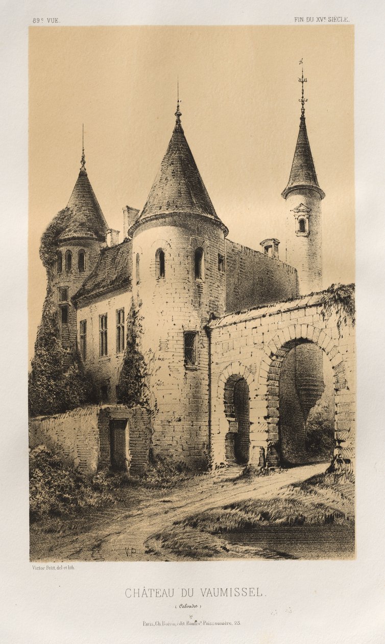 Pl. 89, Château du Vaumissel Calvados, 1860 - Victor Petit