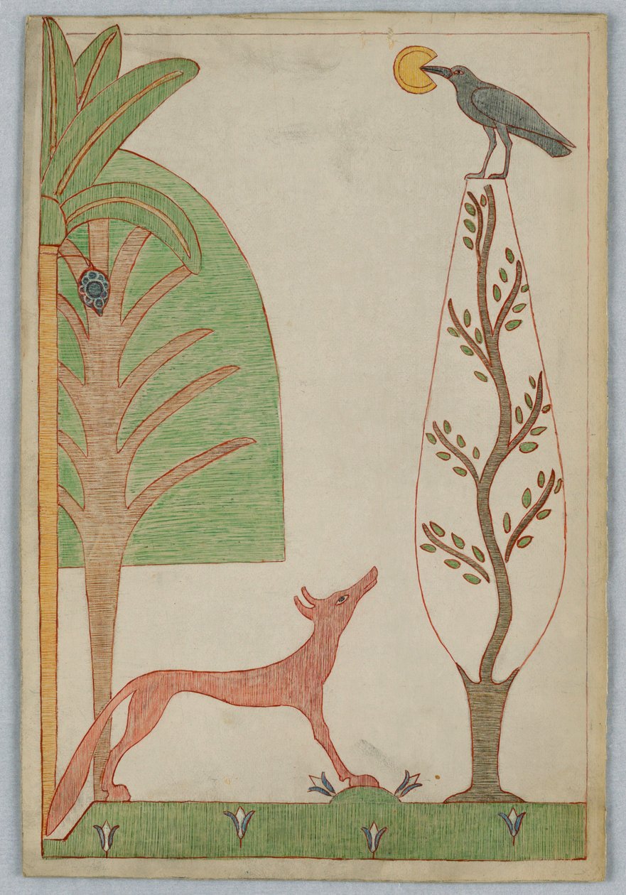Le Renard et le Corbeau, illustration pour les Fables d