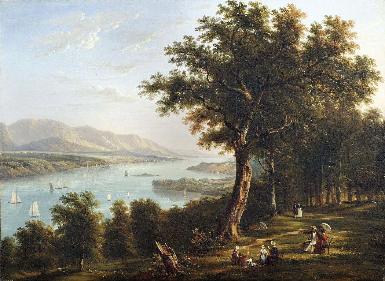 Vue de Hyde Park sur la rivière Hudson, 1845 - Victor de Grailly