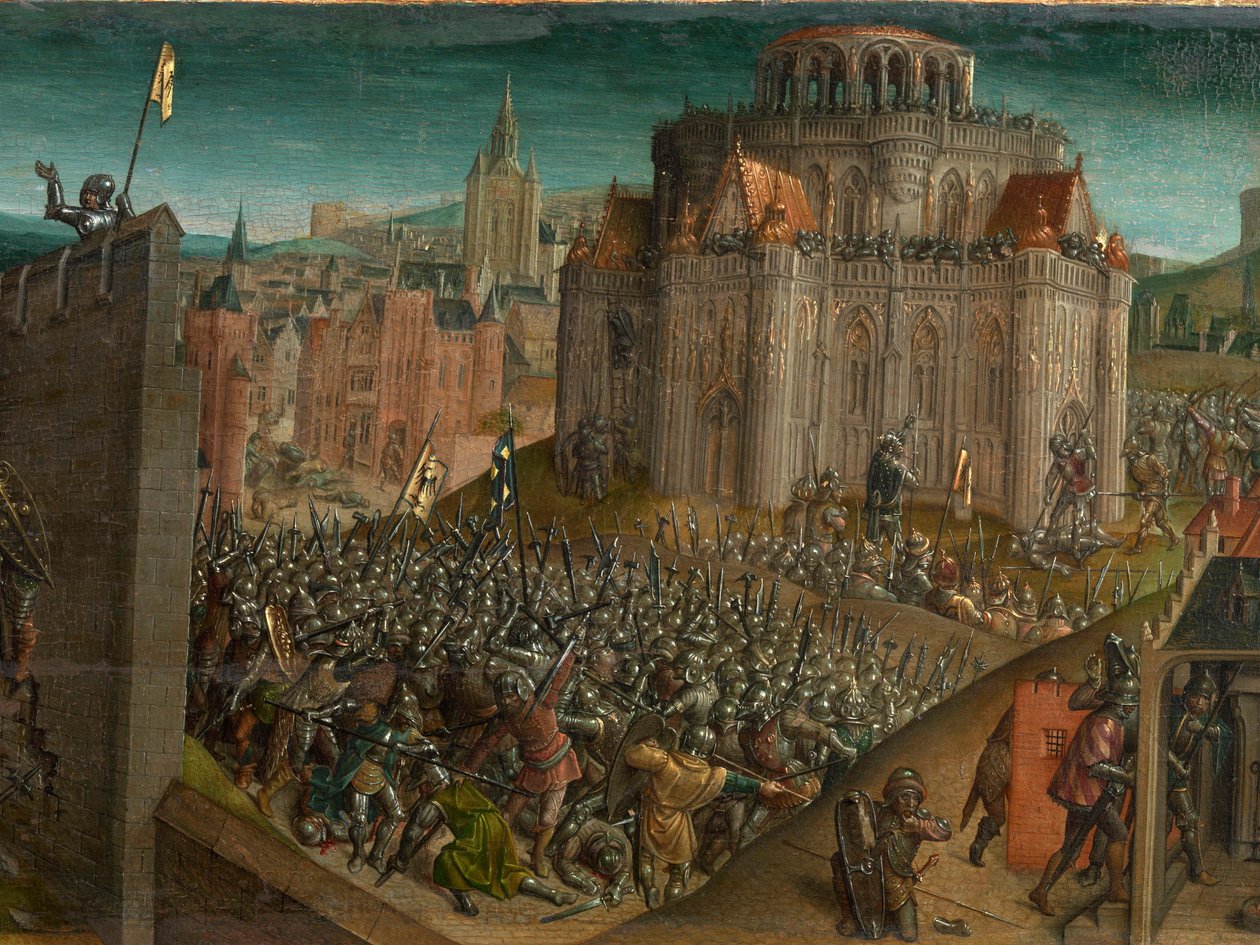 Conquête de Jérusalem par Titus (prédelle) - Vienna Master of Mary of Burgundy