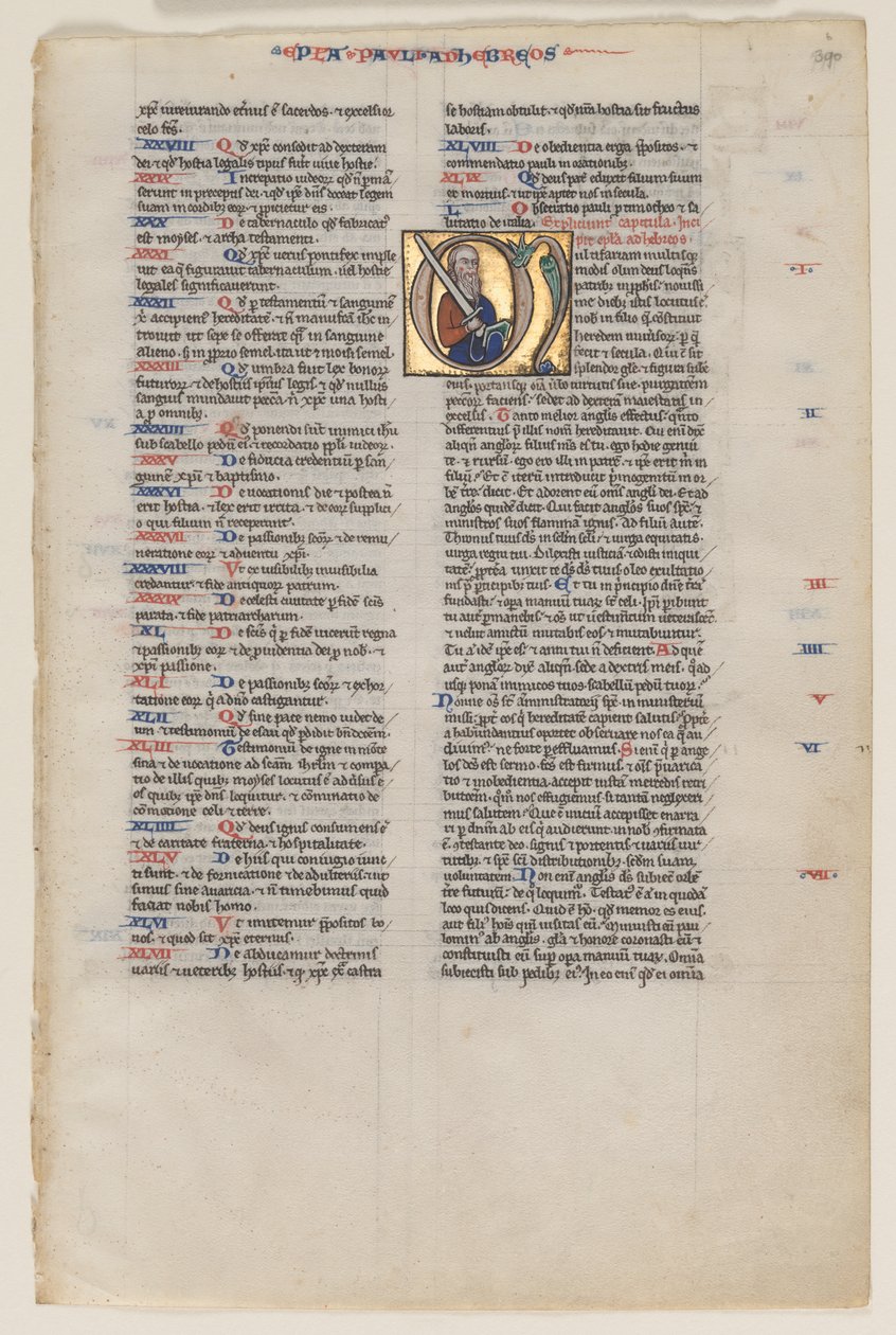 Feuille avec initiale d