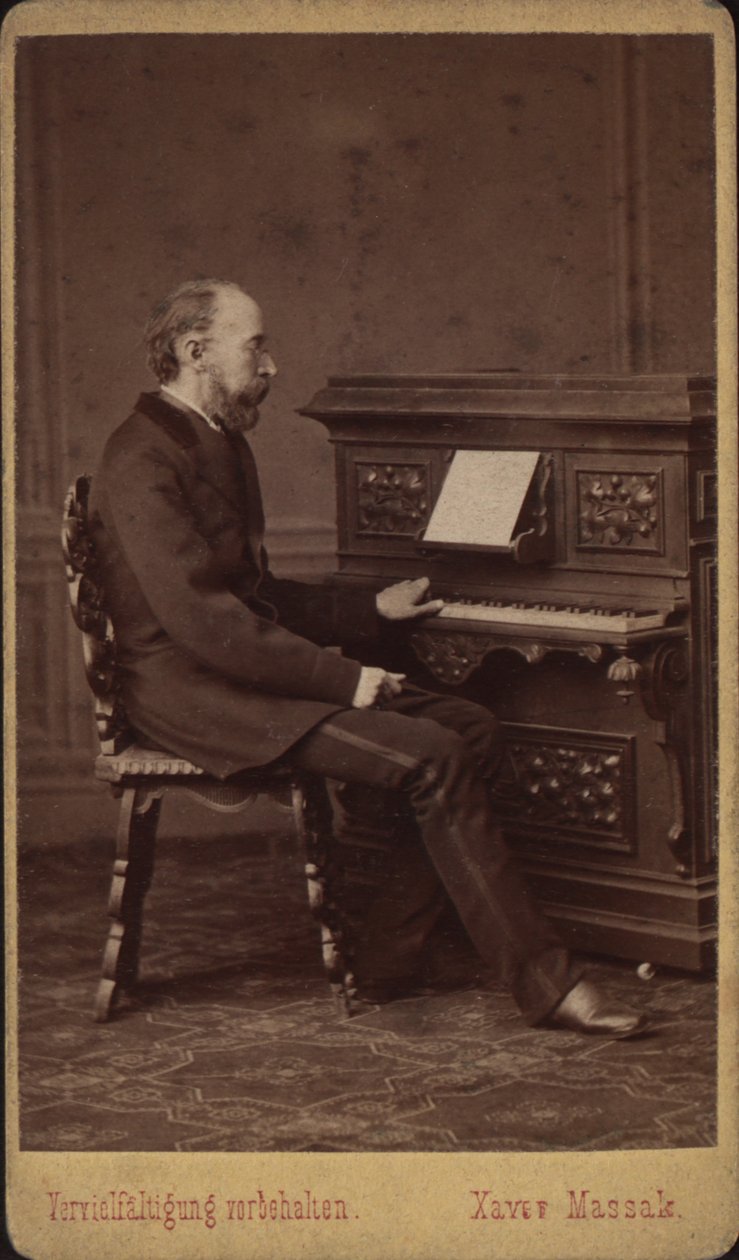 Portrait du librettiste et compositeur Franz Friedrich Richard Genée 1823-1895, vers 1880-1885 - Vienna . Photo studio Xaver Massak