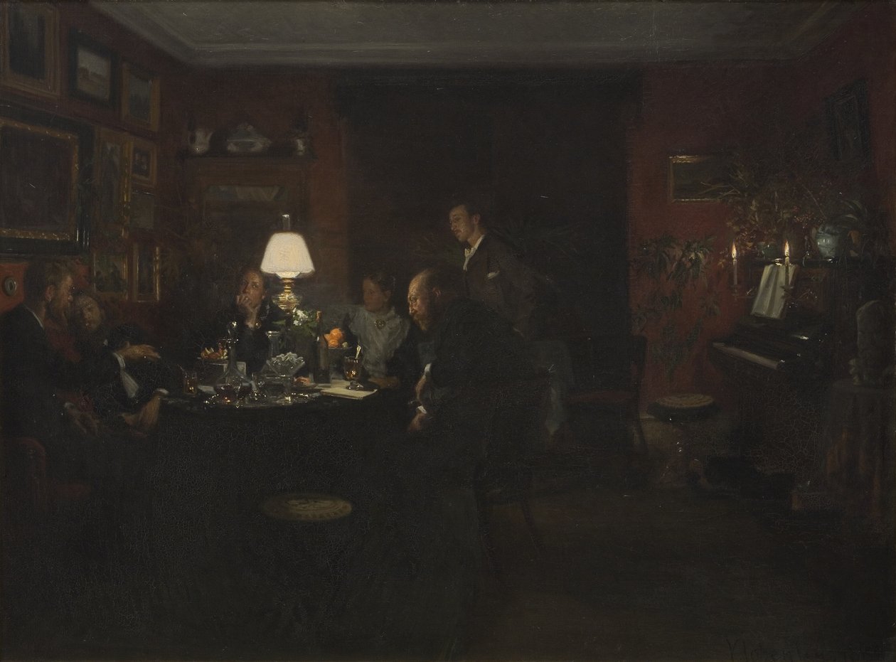 Conversation du soir - Viggo Johansen