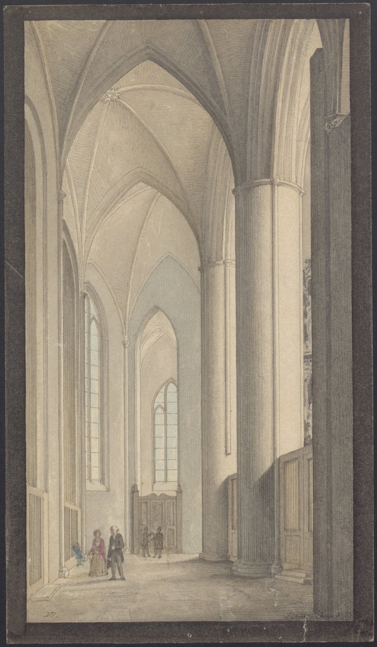 Intérieur de la cathédrale de Lübeck 1855 - Vilhelm Dahlerup