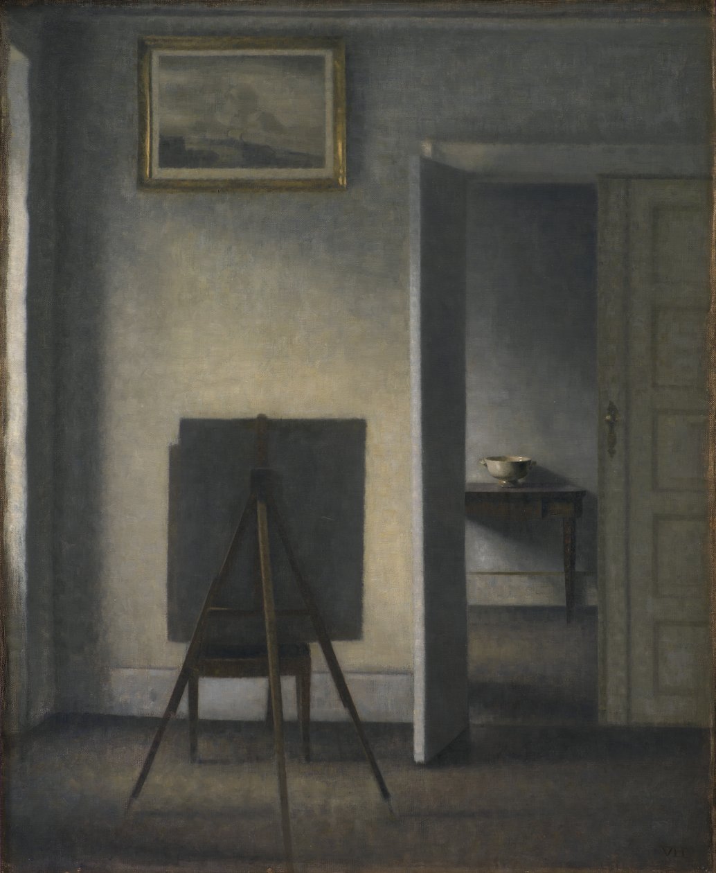 Intérieur avec le chevalet de l