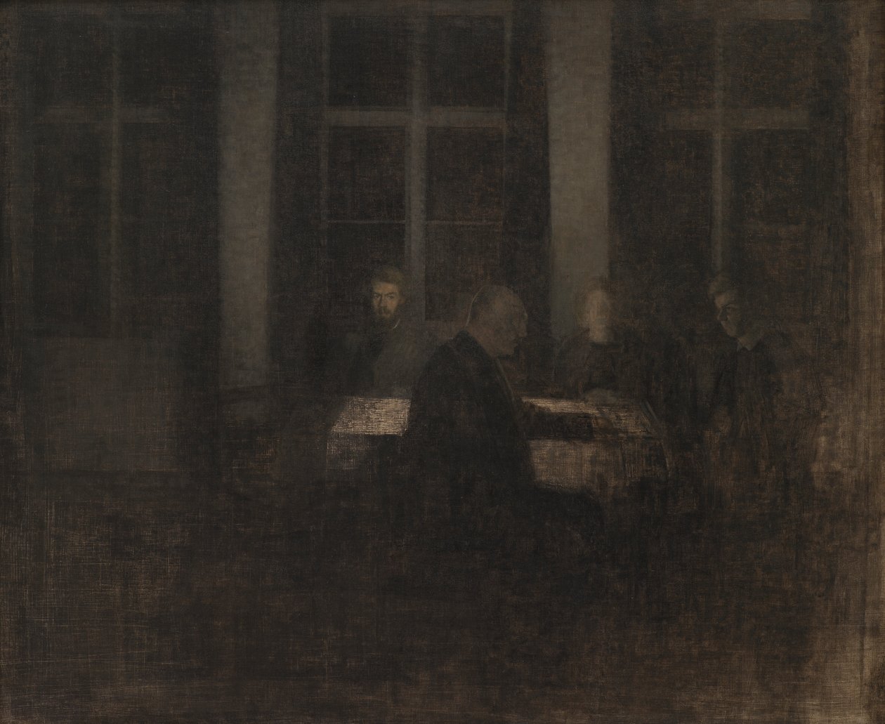 Soirée dans le salon - Vilhelm Hammershøi