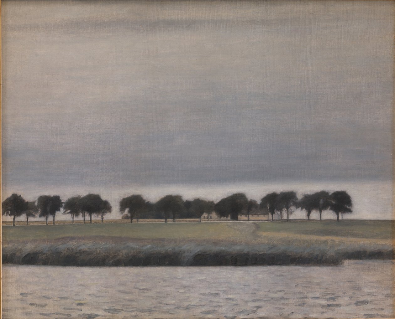 Étude préliminaire pour "Pluie de soleil. Lac de Gentofte" - Vilhelm Hammershøi