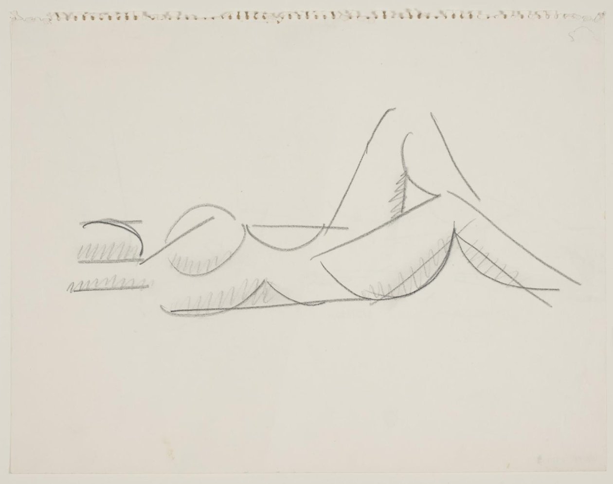 Modèle féminin couché, jambes vers la droite - Vilhelm Lundstrøm